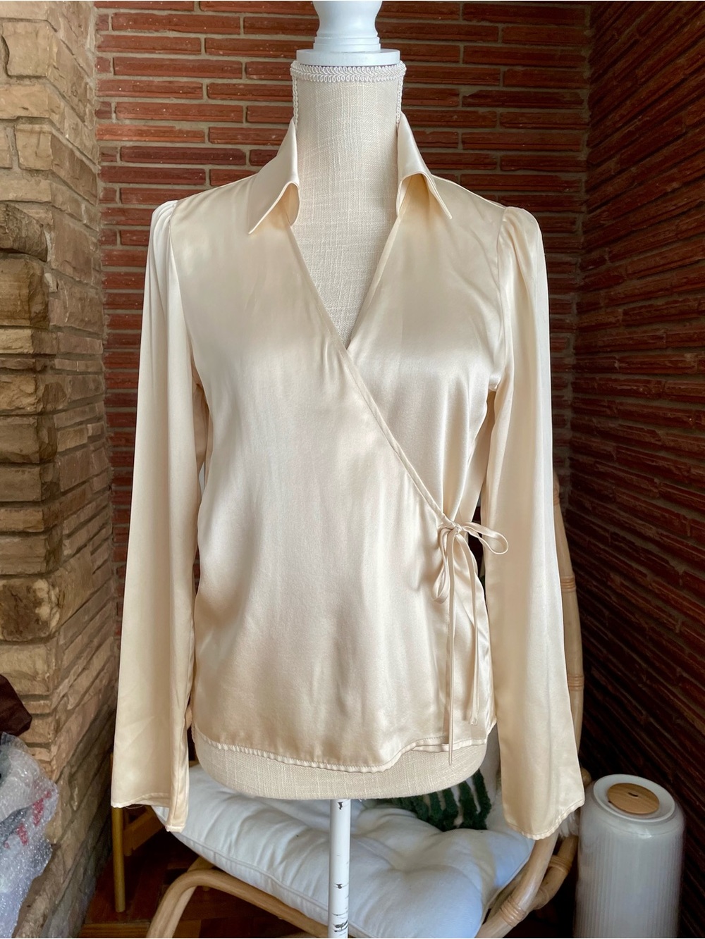 Silk Wrap Blouse